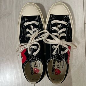 Men’s Size 7/ Women’s size 9.5 Comme des Garçons Converse Chuck 70 Low Tops
